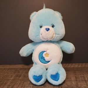 Care Bears Blue and White Stuffed Animal Bedtime Bear 2002